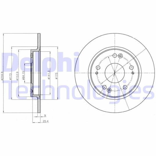 Bremseskive DELPHI BG4280