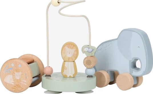 Little Dutch Little Dutch - Wooden Gift Set - Safari Friends - GREEN - One Size
