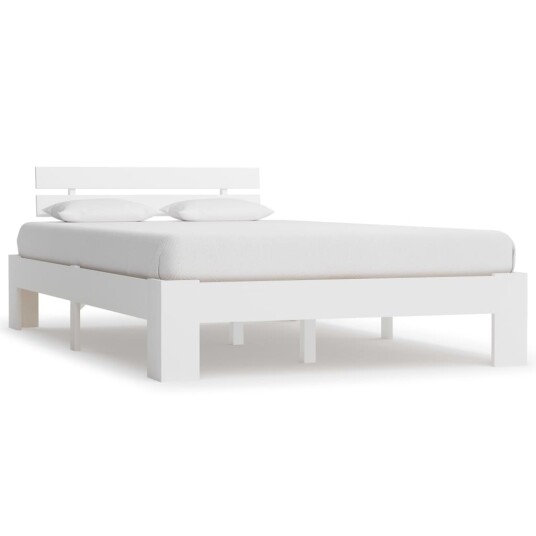 vidaXL Sengeramme hvit heltre furu 120x200 cm