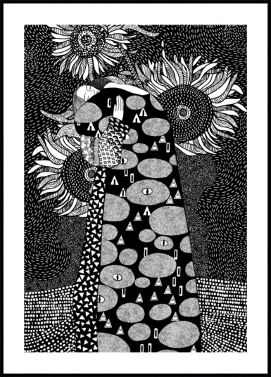 Decorative Sunflower Portrait Plakat / 100x150 Decorative Sunflower Portrait Plakat / 100x150