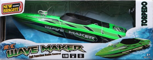 Vestergaard Group New Bright Wave Maker RC Båt 30 cm Grønn