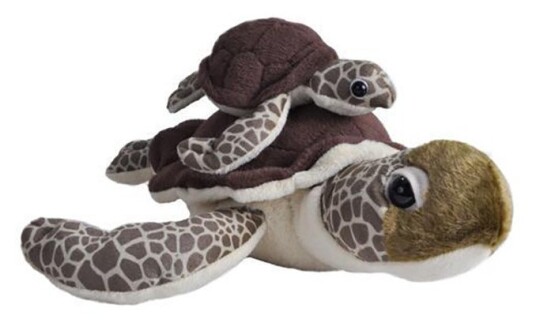 Wild Republic Havskilpadde med Baby Kosedyr   30 cm