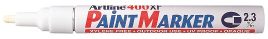 Artline Marker 400XF Paint hvit, 12 stk