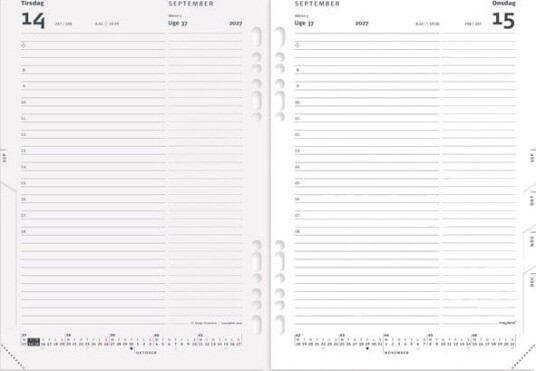 Mayland System A5 dagkalender REFILL 2027