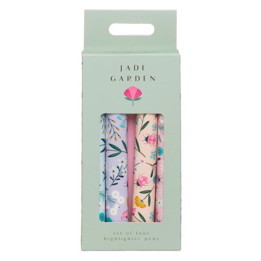 Whsmith Highlighter I Eske 4 Pk Jade Garden
