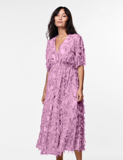 YAS Yaspazylla 2/4 Midi Dress - Show - Pink - 36 YAS Yaspazylla 2/4 Midi Dress - Show - Pink - 36