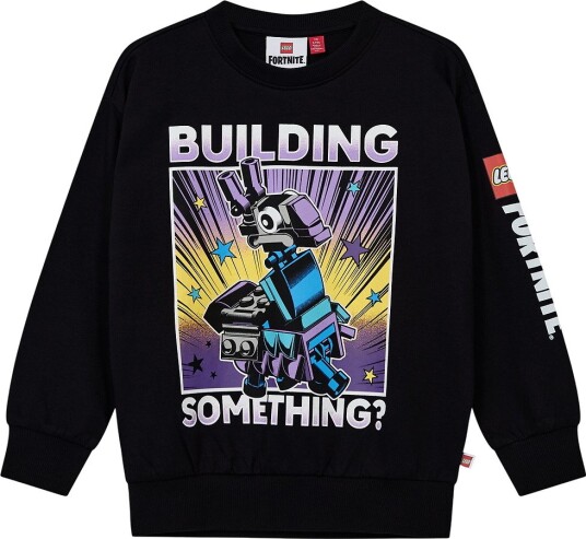 LEGO® Fortnite Collegegenser   LWSian 701   Svart m. Trykk   LEGO® Wear   10 år (140)   Collegegenser