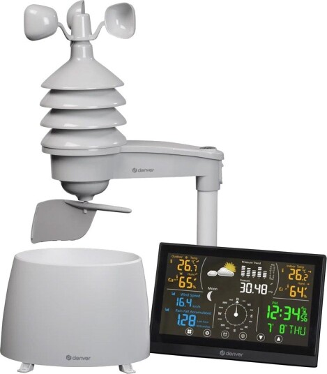 Denver Väderstation Vind och regn sensor Färgskärm WS 650