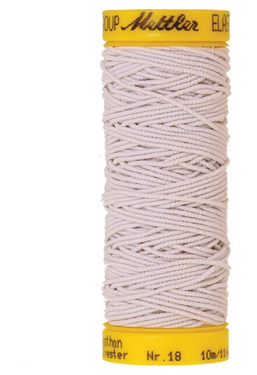 Mettler, Elasticfaden 10m Farge nr 2000 White