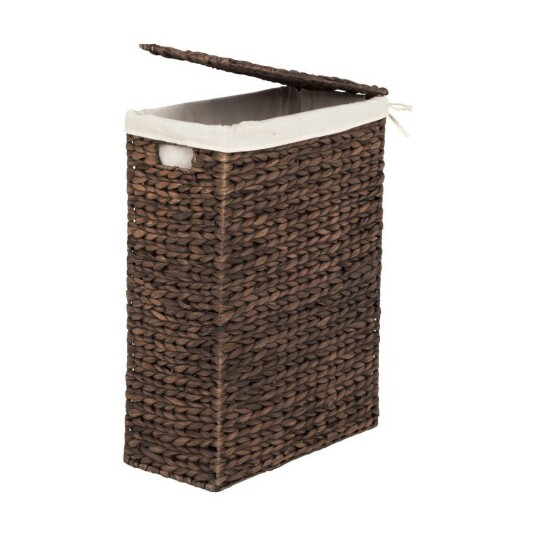 Dixie Water Hyacinth Fishbone Rectangular Skittentøyskurv Brun Dixie Water Hyacinth Fishbone Rectangular Skittentøyskurv Brun