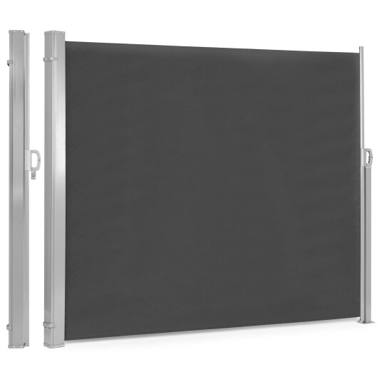 Sammenleggbar markise 300x200 cm side rullegardin skjerm for hage til terrasse Antrasitt