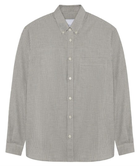 Garment Project Relaxed Ls Button Down Shirt   Bone   Grey   L