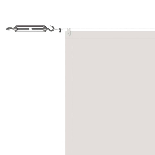 vidaXL Vertikal markise hvit 140x800 cm oxford stoff