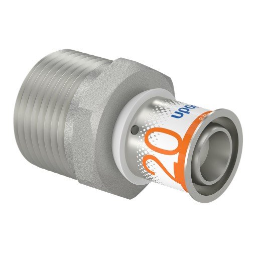 Uponor S-Press kobling m/nippel 20-R1"MT Uponor S-Press kobling m/nippel 20-R1"MT