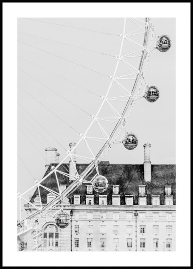 London Eye in Black and White Plakat Plakat / 50x70cm