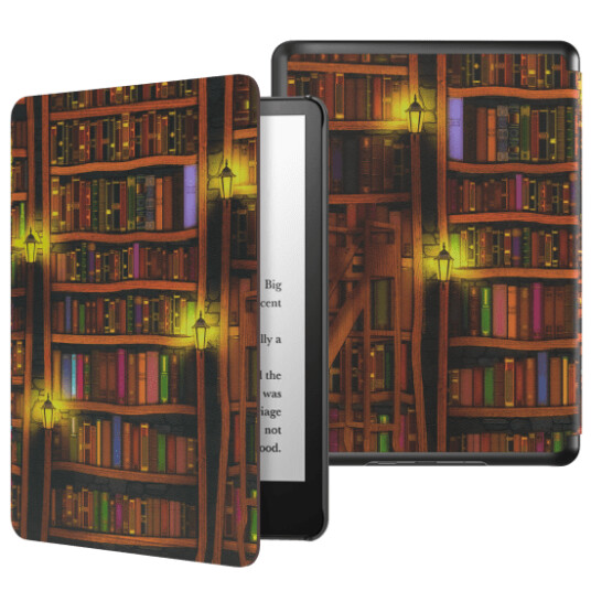 MoKo smartdeksel for Amazon Kindle Paperwhite5 premium lett 6.8-toms - Retro Library