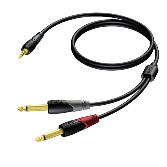Procab CLA713/1.5 3,5 mm 2 x Jack Mono HQ 3,5mm minjack stereo 2 x Jack 1,5m