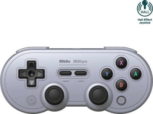 8BitDo SN30 Pro Gamepad Hall Ed Grå 8BitDo SN30 Pro Gamepad Hall Ed Grå