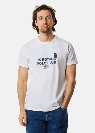 Rs Polo Rs Polo Logo Tee White M T Shirts
