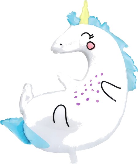 Partydeco Folieballong Unicorn 70 x 75 cm FB25