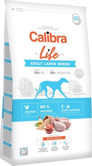 Calibra Tørrfôr Adult Dog Life Large Breed Chicken For Store Raser Praktisk Emballasje Kylling 2 X 12 kg