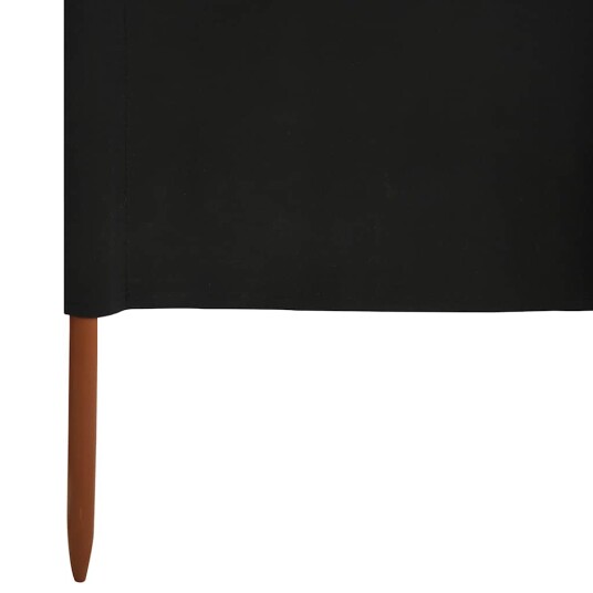 vidaXL Vindskjerm 6 paneler stoff 800x80 cm svart