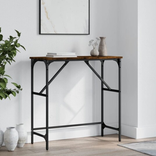 Konsollbord røkt eik 75x32x75 cm konstruert tre 8720845420130