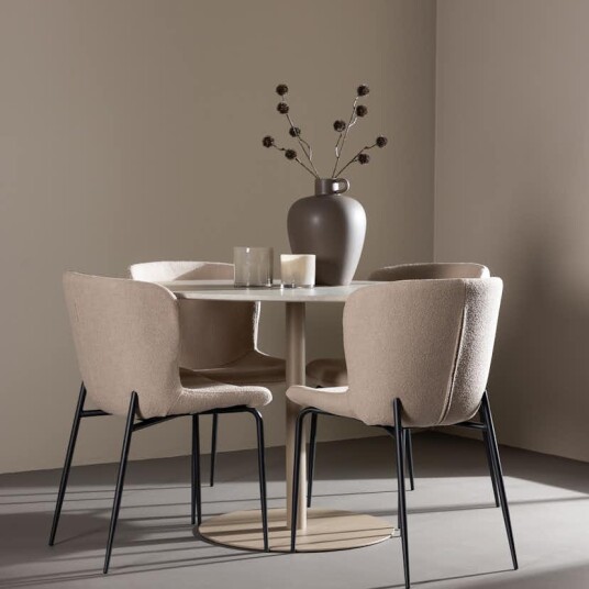Spisegruppe Venture Home Lycke Ø110 med 4 stk Modesto Stoler