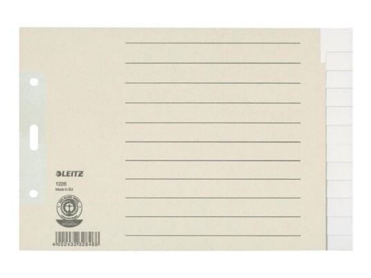 Leitz 12260085 Blank Faneindeks Papir Grå 100 G/M² 240 Mm 240 Mm