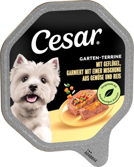 Cesar Våtfôr Megapakke Skål Fjærkre Grønnsaker Og Ris 28 X 150 G