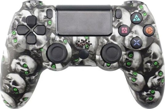 Trådløs PS4-kontroller Bluetooth Skull Print Trådløs PS4-kontroller Bluetooth Skull Print