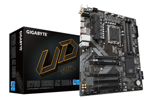 GIGABYTE B760 DS3H AX ATX Hovedkort med Socket 1700 og DDR4 Minne GIGABYTE B760 DS3H AX ATX Hovedkort med Socket 1700 og DDR4 Minne