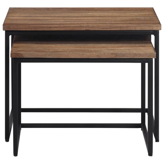 Stablebare sofabord 2 stk heltre teak 8721012117532