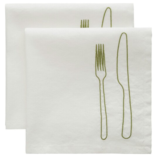 Decotique La Tavola Serviett 45x45 cm 2 pk Grønn Decotique La Tavola Serviett 45x45 cm 2 pk Grønn