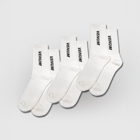Venum Sokker 3 par Hvit Svart White/Black Large