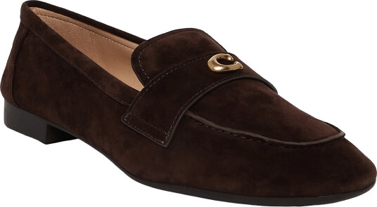 Coach Sculpted C Loafer Chocolate Shoes - Brown - 36