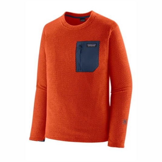 Patagonia Herre R1 Air Crew Plno Pollinator Orange M