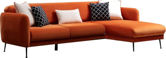 Crivaro Sovesofa med Divan Høyre Oransje Crivaro Sovesofa med Divan Høyre Oransje