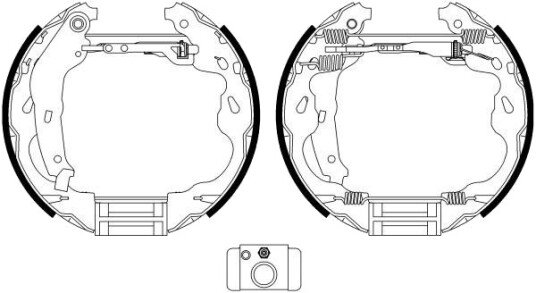 Bremsesett, trommebremse HELLA 8DB 355 022-471