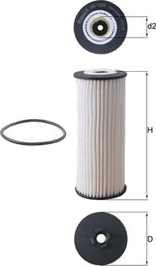 Oljefilter MAHLE ORIGINAL OX 1236D