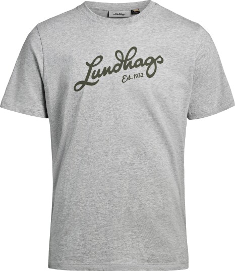 Lundhags Men"s Järpen Logo T Shirt Light Grey Melange XXL