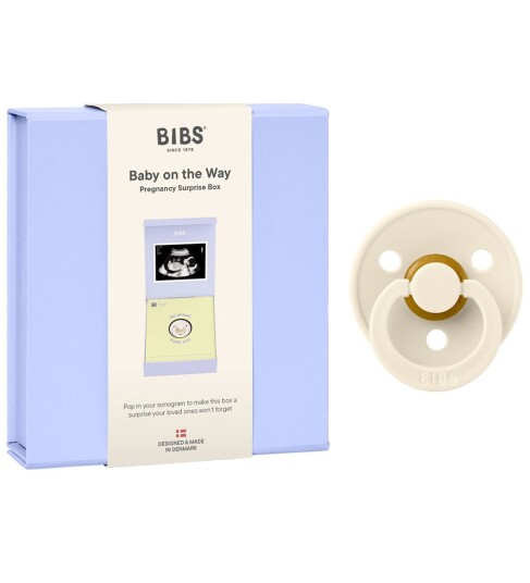BIBS Gavepakke Baby på Way Smokk Str. 1 Latex Ivory BIBS 0 6 md Smokk Hvit