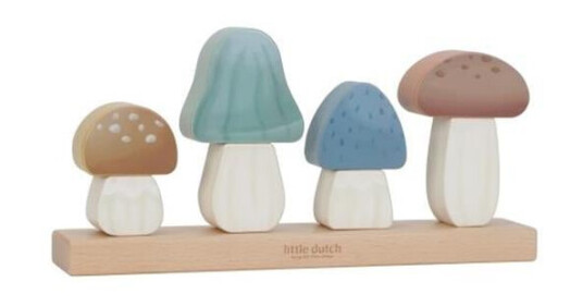 Little Dutch Stacking Puzzle Mushrooms Forest Friends LD7230 Little Dutch Stacking Puzzle Mushrooms Forest Friends LD7230