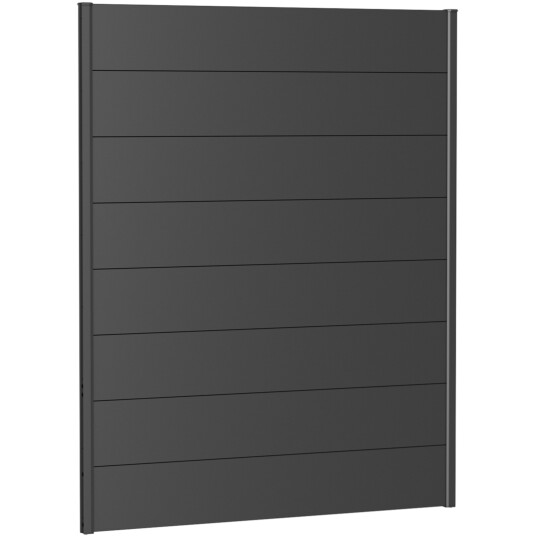 BIOHORT VEGGPANEL FOR LEVEGG UTEN AKRYLGLASS 150X180 MØRK GRÅ METALLIC