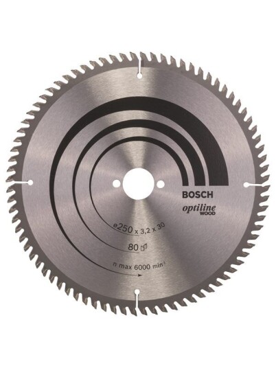 Bosch Sirkelsagblad Optiline Wood 250 x 30 x 3,2 mm, 80