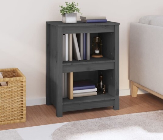 vidaXL Bokhylle gr? 50x35x68 cm heltre furu vidaXL Bokhylle gr? 50x35x68 cm heltre furu