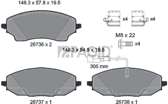 PAGID T4291N Bremseklosser