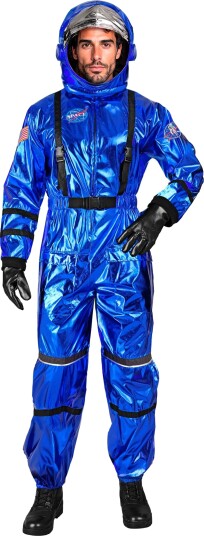 Widmann Astronaut Blå Metallic Herre Kostyme Small 29011