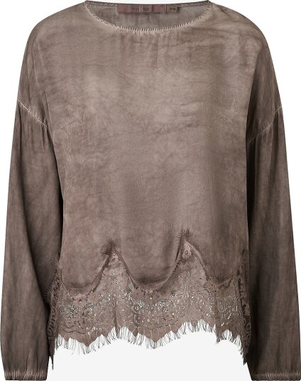 Costamani Bluse Mila L/S Lace Blouse Brun