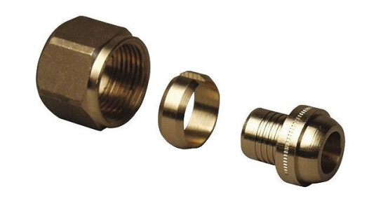 Uponor 2417903 Koblingssett G20 med støttehylse og klemring 17 mm Installasjon